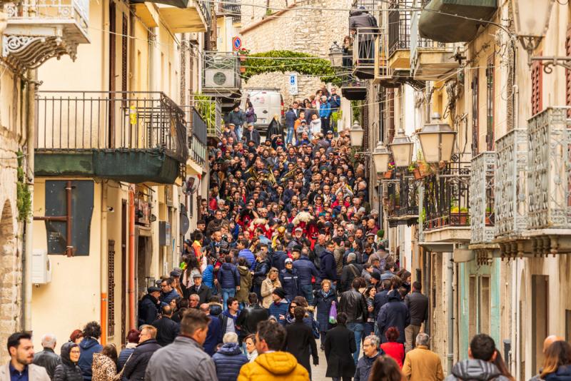 Easter week Misteri procession in Prizzi, in the Palermo province