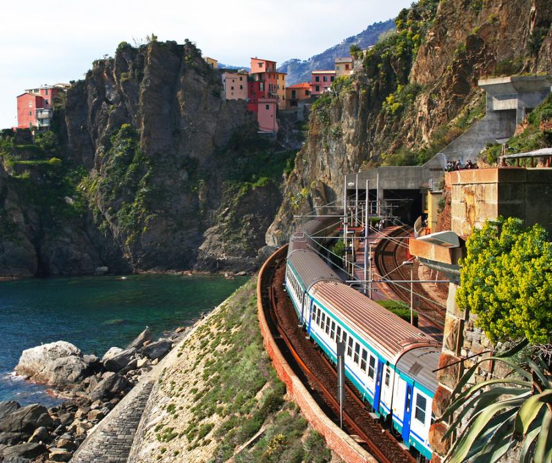 traveling by train in italy