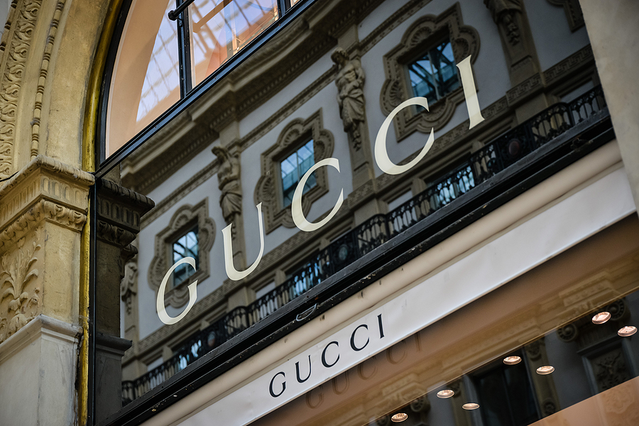 Gucci flagship store in Florence, Italy., Stock Video