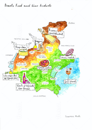 Map of Veneto - food and wine products | ITALY Magazine