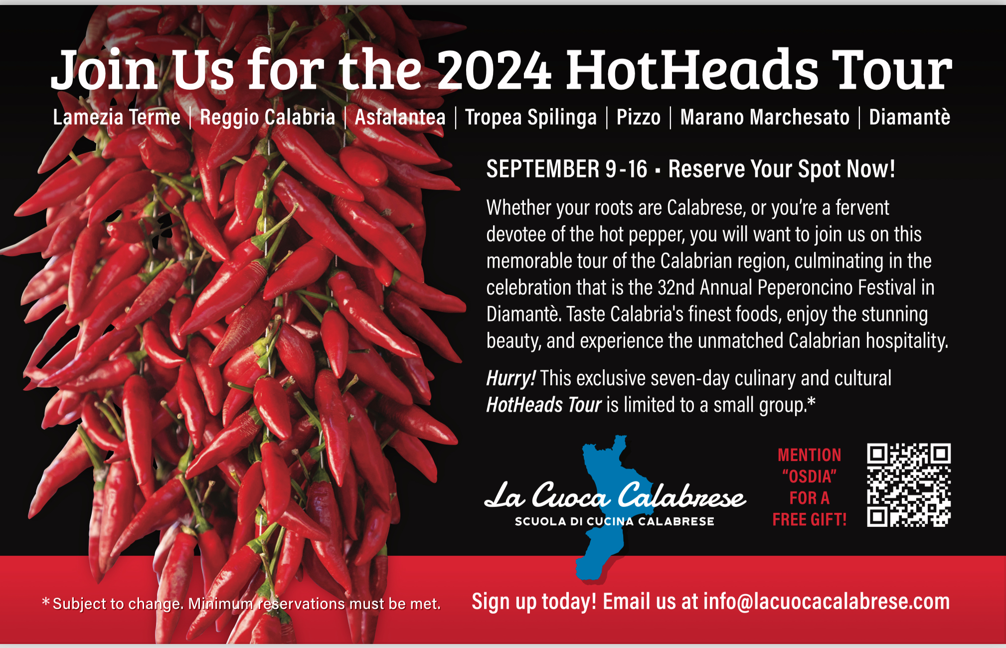 Join us September 9-16 for The HotHeads Tour 2024!