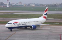 British Airways plane on Italian runway