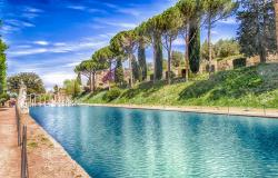 Pool at Hadrian's Villa in Tivoli Rome