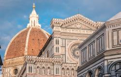 Details of Duomo complex in Florence Italy