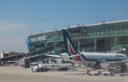 Planes parked at Italy's Turin airport