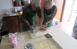 Making pasta squares for Lasagne