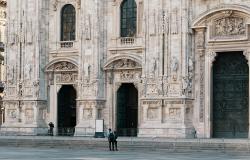 Empty Piazza del Duomo in Milan