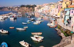 The harbor in Procida Italy