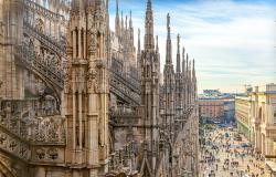 Spires and rooftop of Milan's Duomo