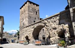 Roman walls in Aosta Italy