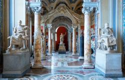 Gallery of Statues at the Vatican Museums in Rome 
