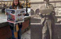 Megan Kunze in Florence - her great grandfather Albert Alberti