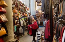 Susan Van Allen shopping in Florence