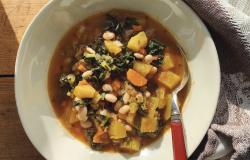 Delicata and bean soup