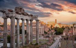 Roman Forum at sunset