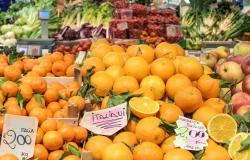 Oranges at a market