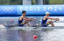 Silver medalists Stefano Oppo and Gabriel Soares 