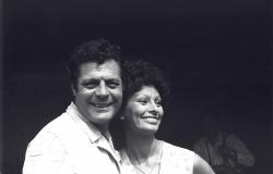 Marcello Mastroianni with Sophia Loren