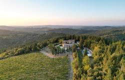 villa ardore, Tuscany, at sunset