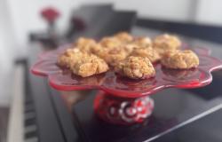 baci di assisi on a red tray