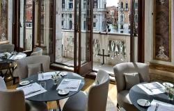 Dining room at the 7-star luxury hotel Aman