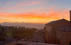 Sunset view from the roof terrace