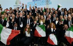 Announcement of Italy's winning bid for Winter Olympics 2026