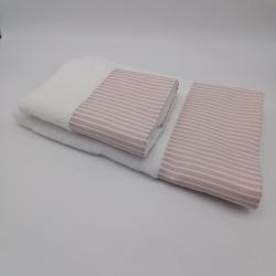 Towel set composed of bath towel and hand towel