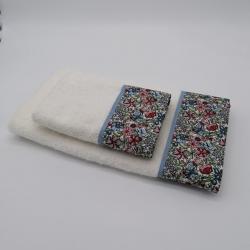 Towel set composed of bath towel and hand towel