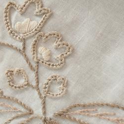 Detail of hand embroidered flower