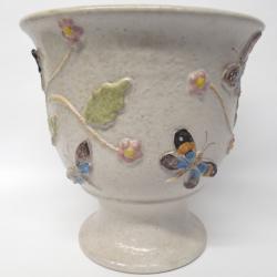 Bonechi Imports Tuscan ND Dolfi Large Footed Cachepot Planter with Butterflies3