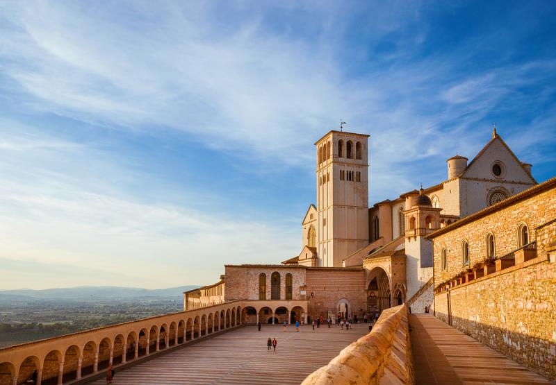 Basilica of Saint Francis of Assisi in Umbria Italy