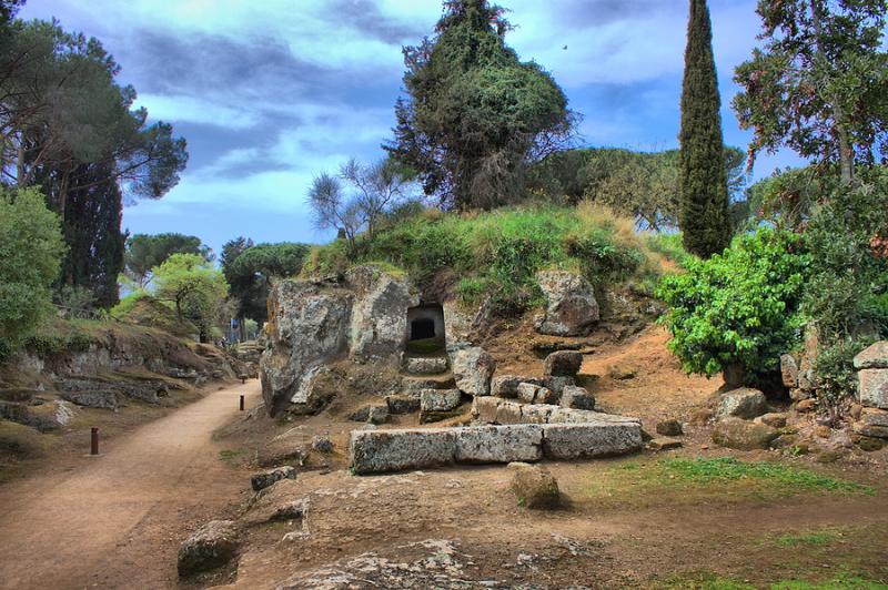 Etruscan tombs in Cerveteri Italy