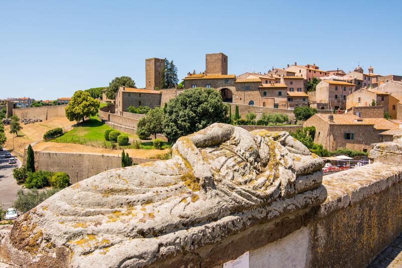 View of Tuscania village in Lazio Italy