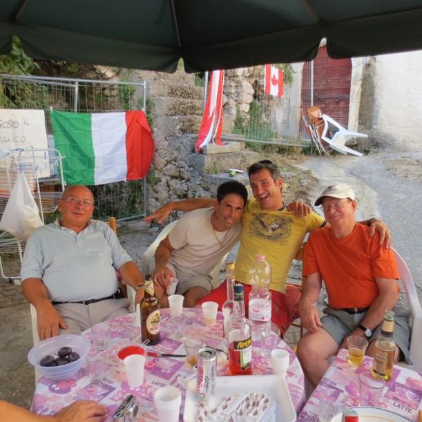 Lunch in the street with our “family”