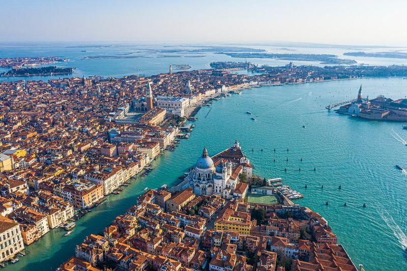 View of the Grand Canal, Basilica Santa Maria della Salute and San Marco Square