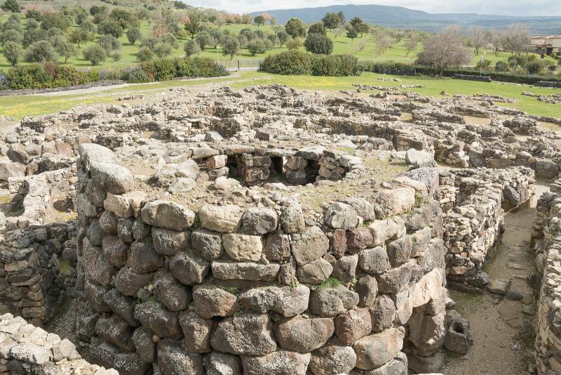 The ruins of Su Nuraxi near Barumini in Sardinia