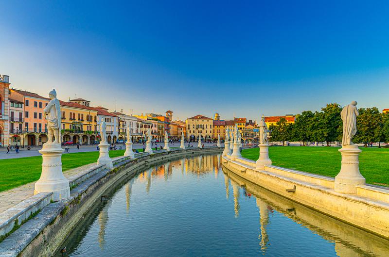 Statues at Prato della Valle square in Padua