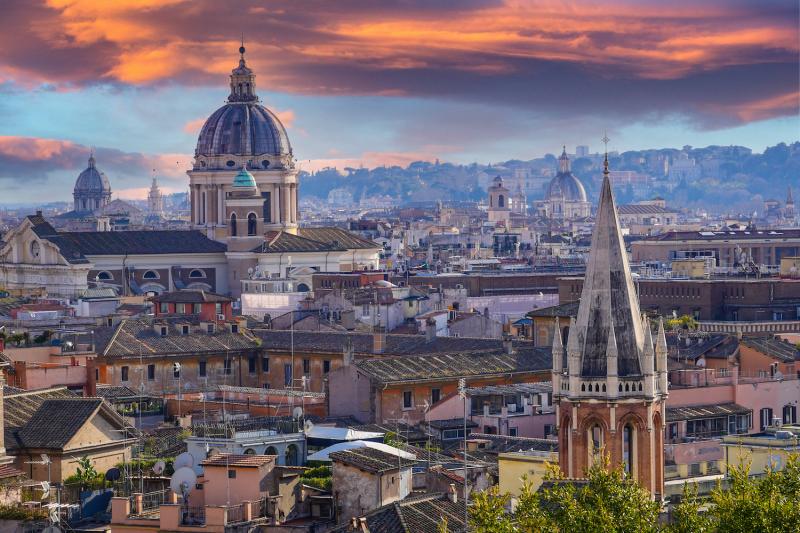 Panoramic view of Rome