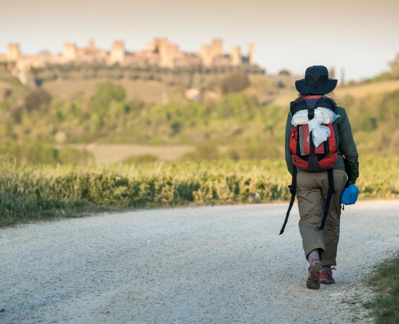 Walking on the Via Francigena in Tuscany 