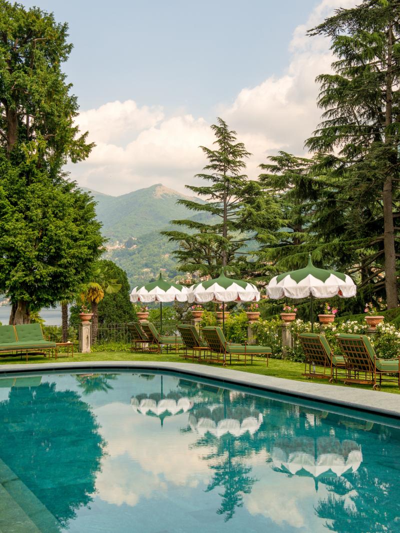 Pool area by La Double J at Passalacqua / Photo: © Ricky Monti