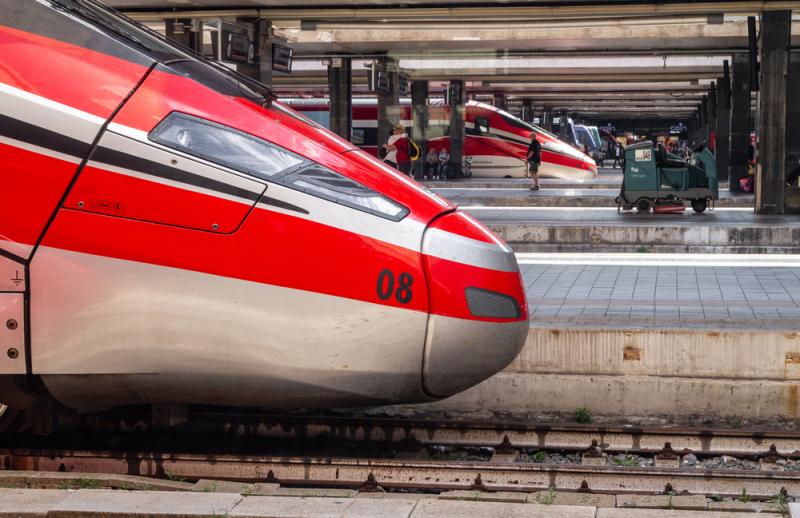 A Frecciarossa train at Roma Termini station