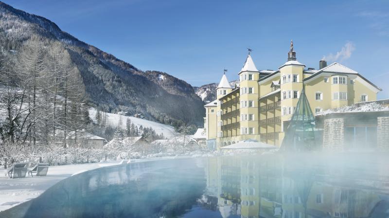 Outdoor pool at Adler Dolomiti