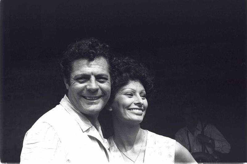 Marcello Mastroianni with Sophia Loren