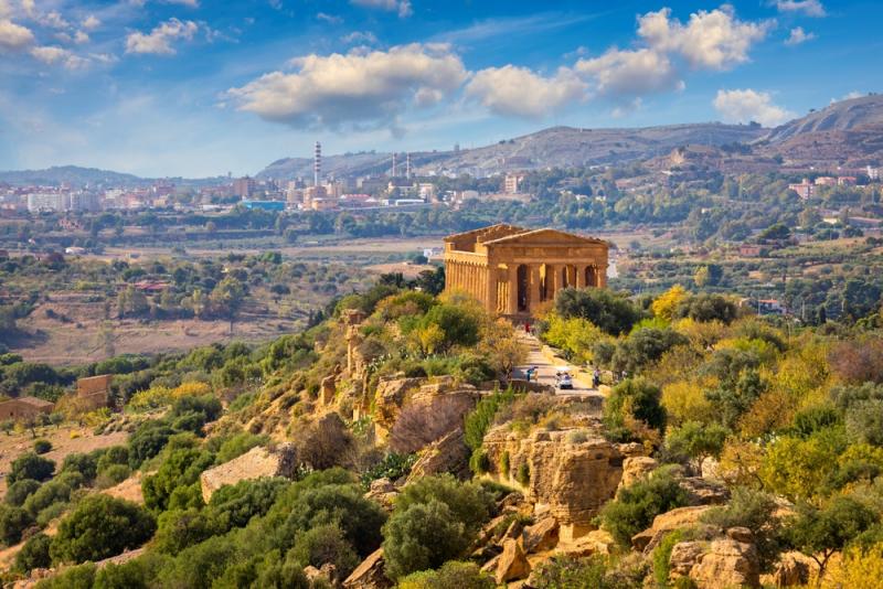 Aerial view of the Valley of the Temples