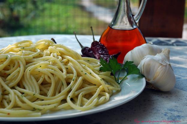 Spaghetti with Italian anchovy sauce