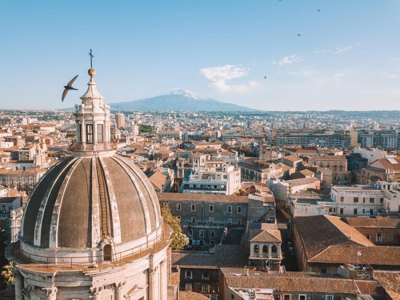 Aerial view of Catania