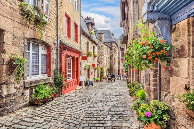 Beautiful alley in an old town