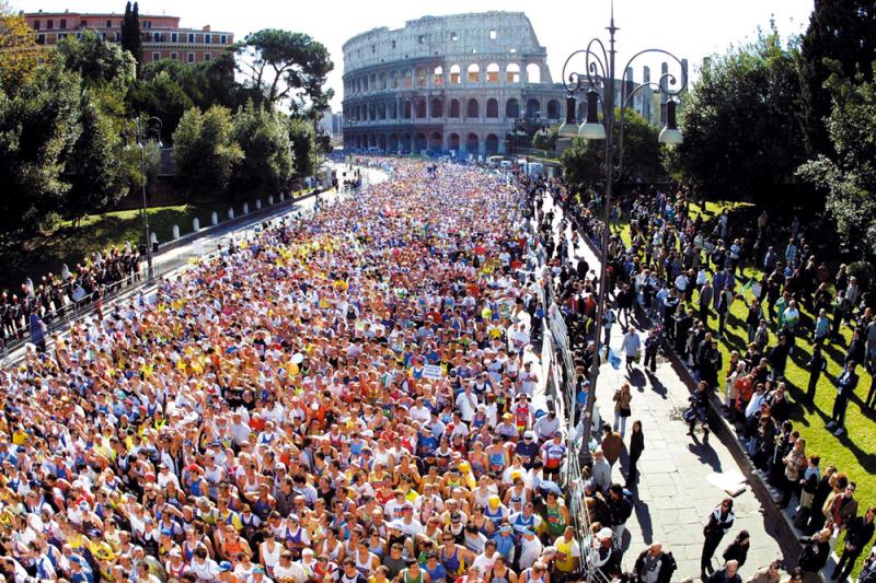 running a marathon in Italy