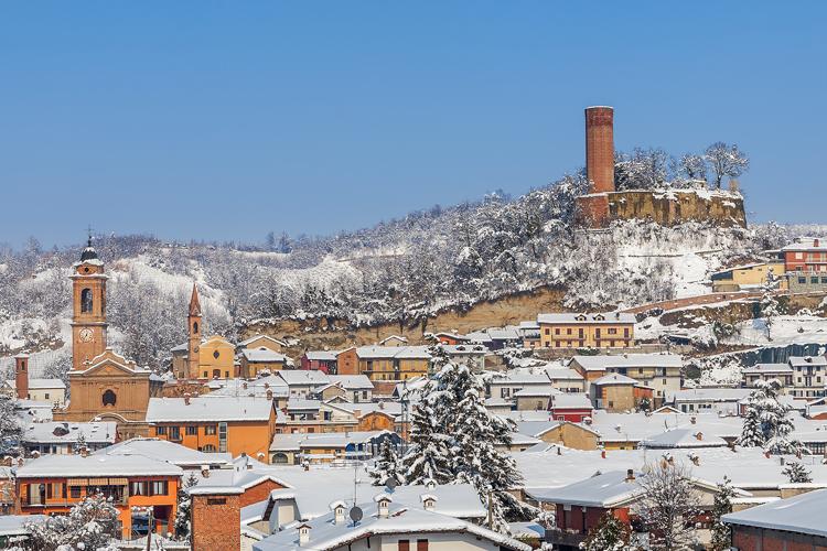 Piedmont town in winter